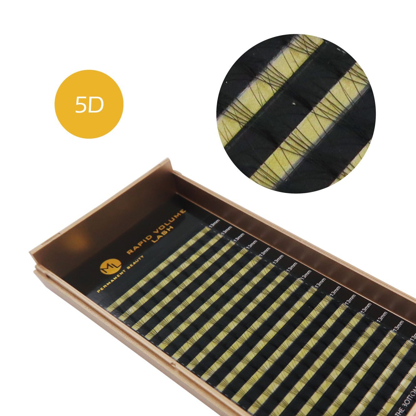 5D Eyelash Fan Hybrid Mink-Silk (C-Curl/Bend, 0.07 mm)