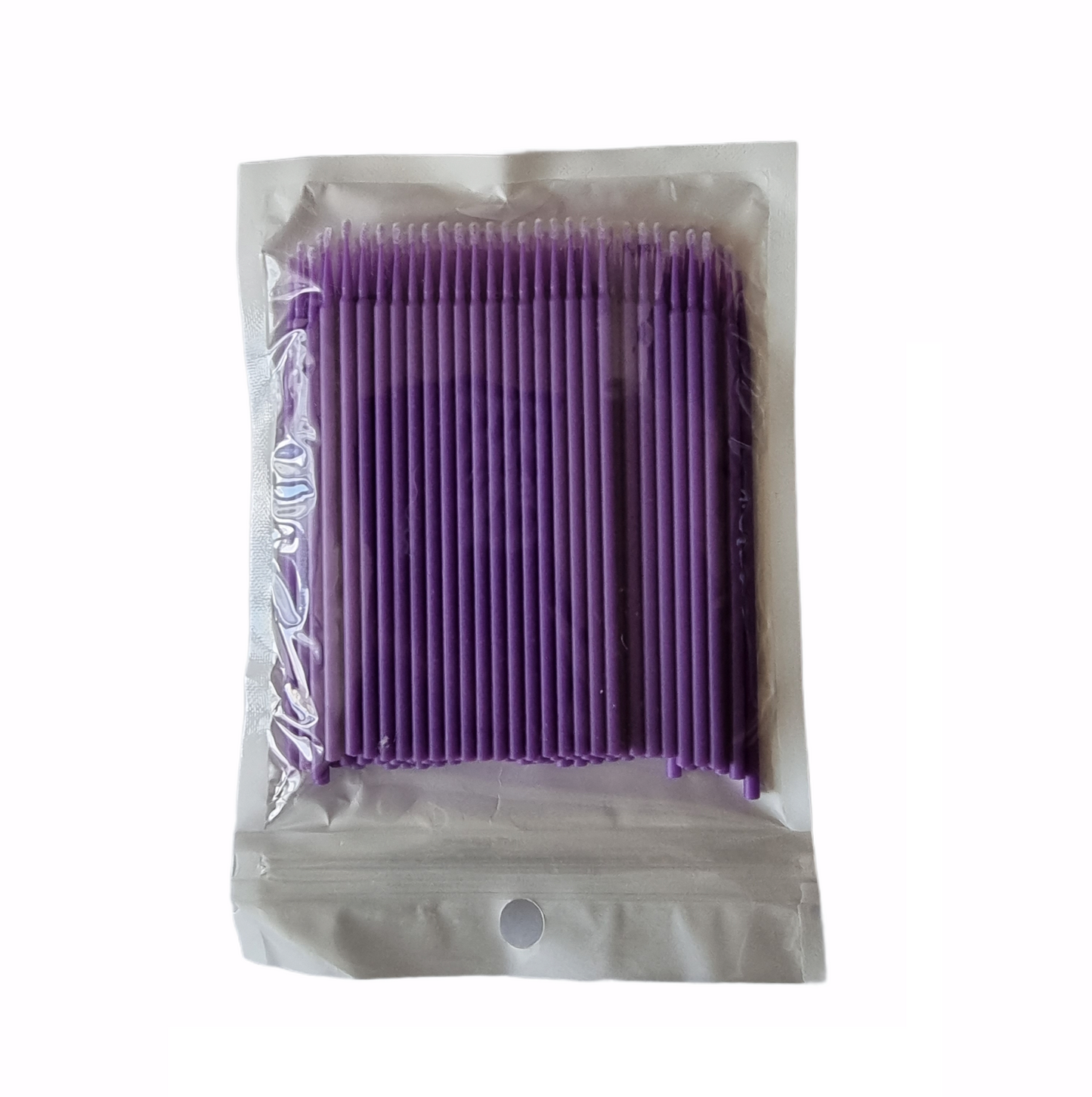 100x mini-pinceaux micro stick (bleu, violet ou rose)