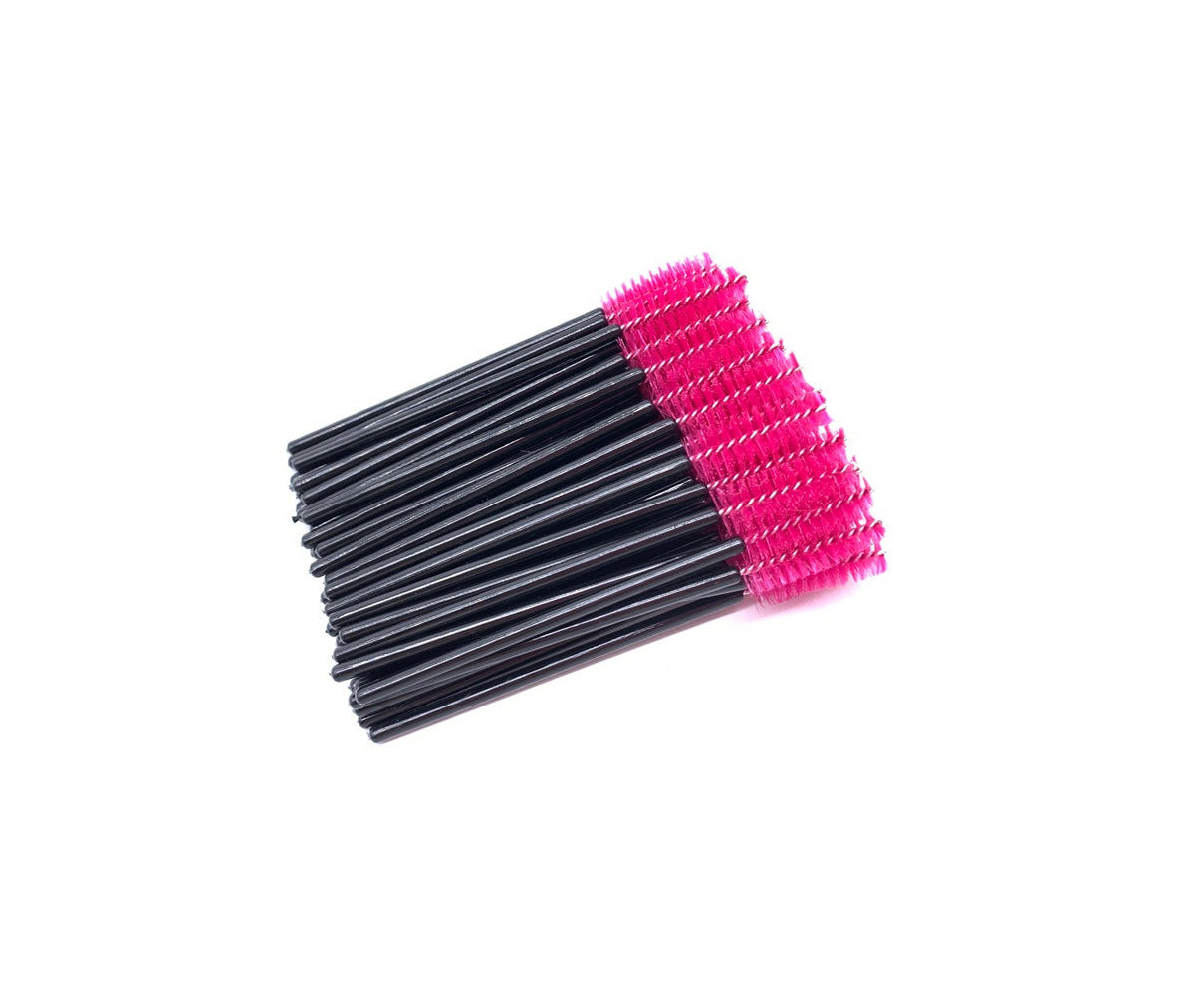 100x eyelash brushes, mascara brushes, eyebrow brushes (6 colors).